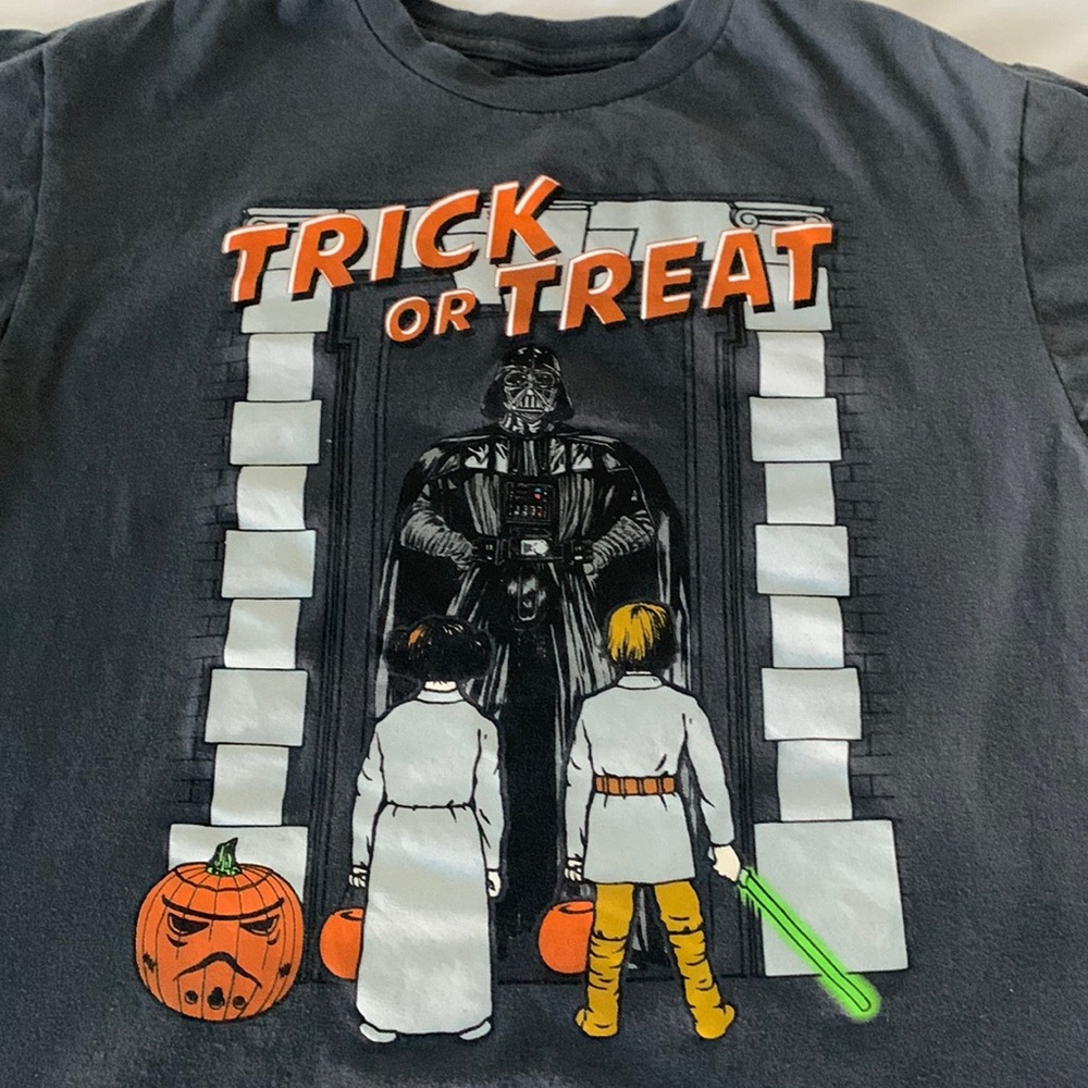 Star Wars Trick Or Treat Halloween Graphic Tee Kids Size